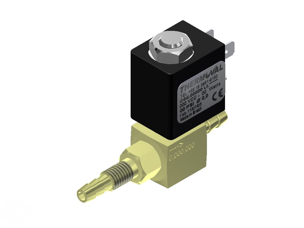 Solenoid Valve 2-Way Normally Closed with Filter and Spigot, Connection Male M 8 x 1,25mm