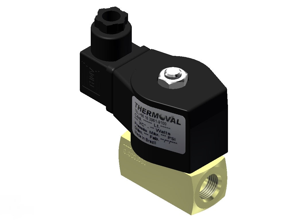 Válvula de vapor, 2 vías normalmente cerrada, 3/8" BSP