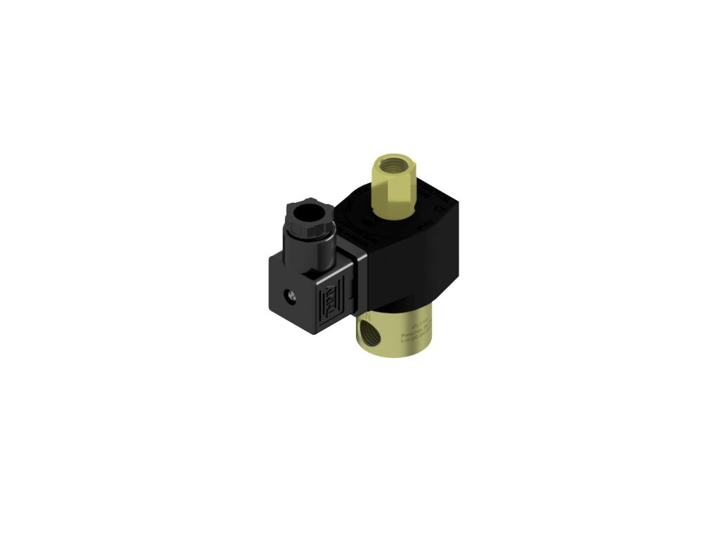 Solenoid Valve 3-way, Normally Open, 1/4 NPT, 24 VDC