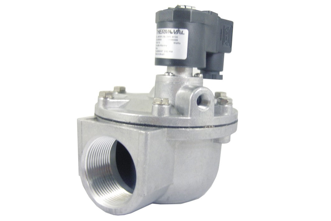 Dust Collector Solenoid Valve, 2way, Normally Closed, 1 1/2" NPT, Aluminum, 127V