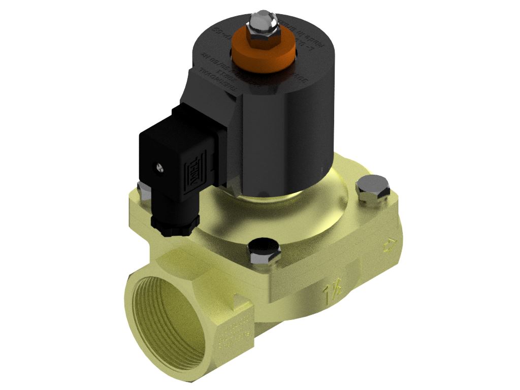 Válvula Solenoide 2 Vías Normalmente Cerrada 1.1/2" NPT