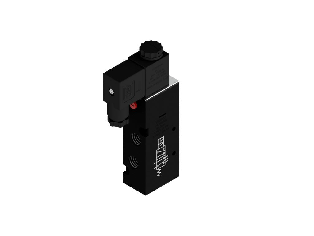 Pneumatic Solenoid Valve, 5/2way, 1/4" NPT, Aluminum, 24VAC