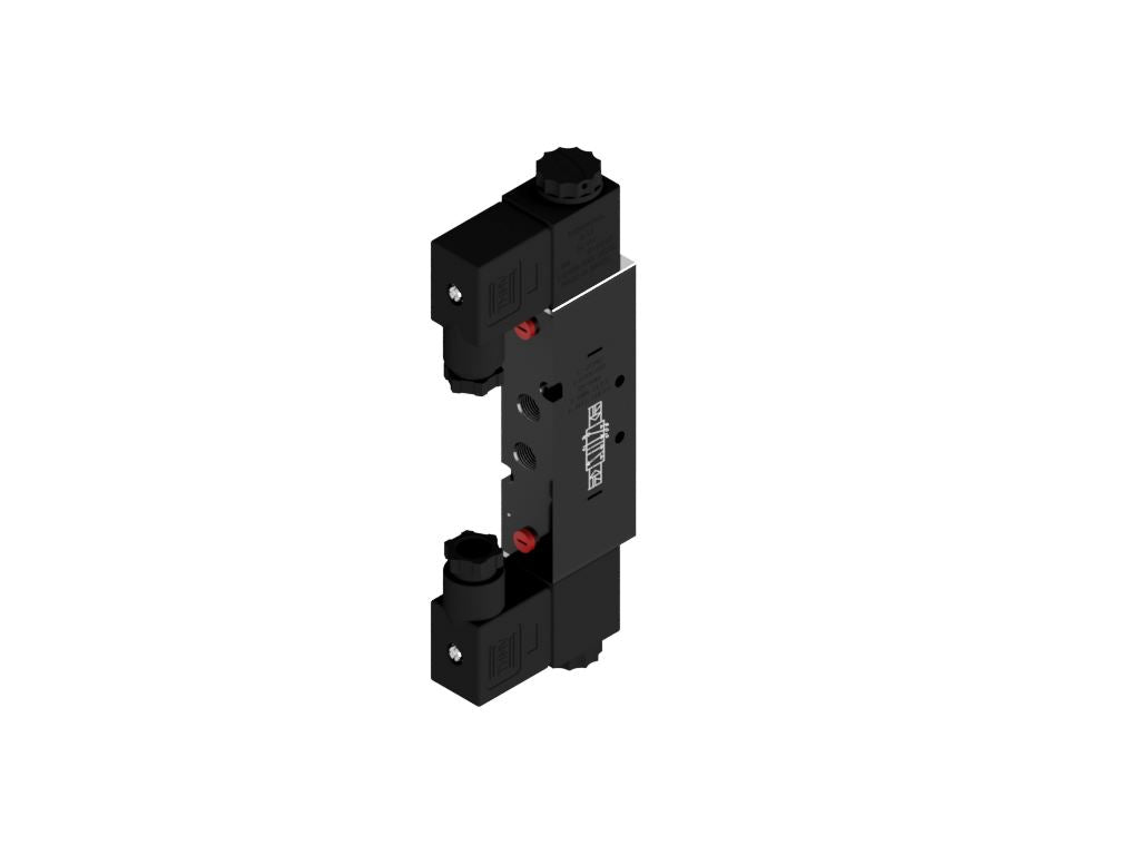 Pneumatic Valve 5/2 way, Double Solenoid, 1/8" NPT, 12 VDC