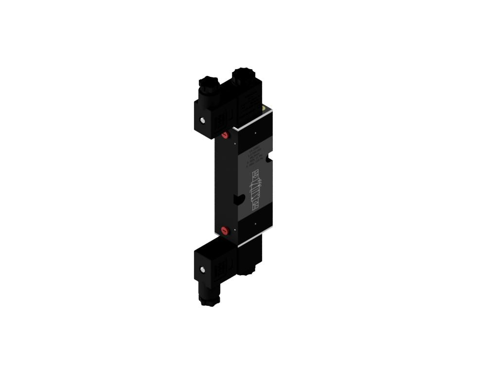 Pneumatic Valve 5/2 way, Double Solenoid, 1/4" BSP, 110/127V