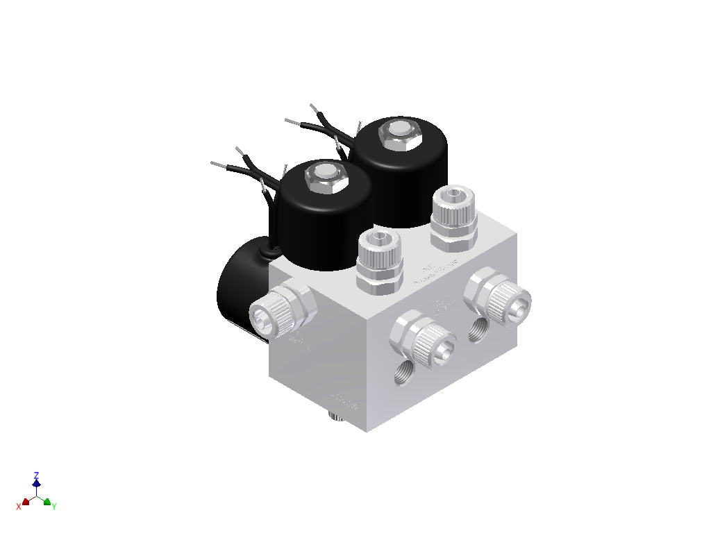 Bloque de aluminio de suspensión bidireccional para automóvil normalmente cerrado, 12 VCC