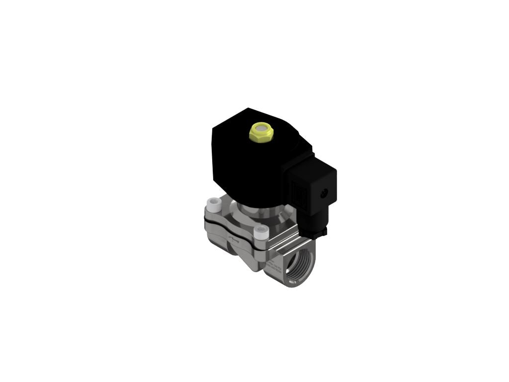 General Purpose Solenoid Valve, 2way, Normally Closed, 3/4" NPT, Stainless Steel, 127V
