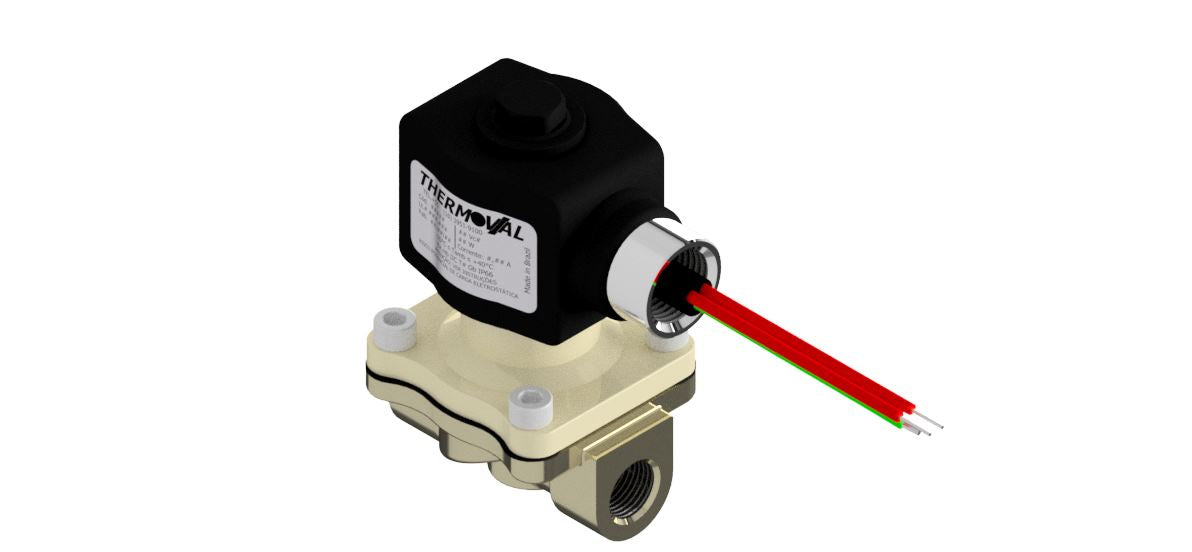 General Purpose Solenoid Valve, 2way, Normally Closed, 3/8" NPT, Brass, 24VDC
