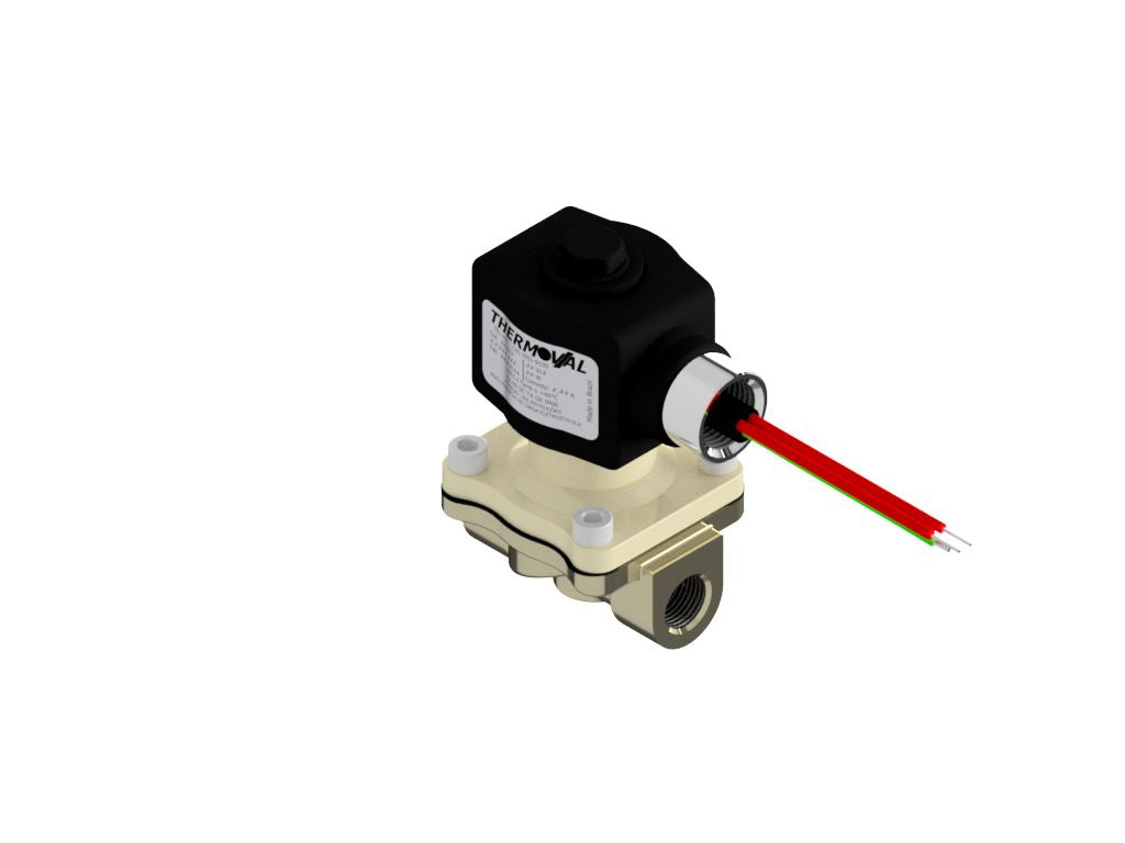 General Purpose Solenoid Valve, 2way, Normally Closed, 3/8" NPT, Brass, 127V