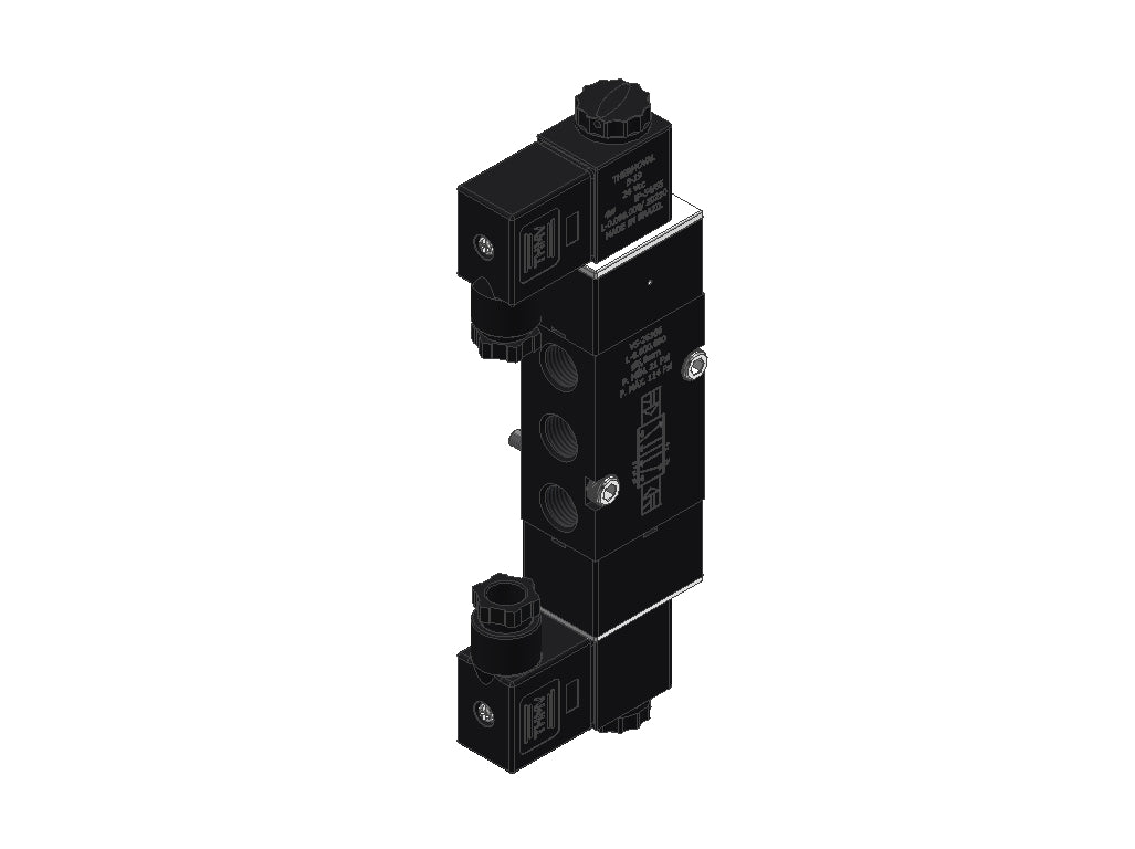 Pneumatic Valve, 5/2-Way Double Solenoid, 1/4" BSP
