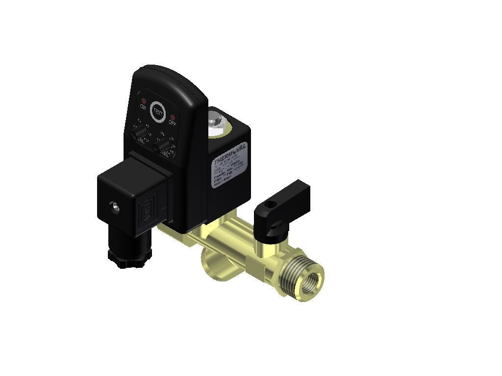 Solenoid Valve 2way NC with Timer, Connection Male 1/2" BSP Female 1/4" BSP, 110/127 V