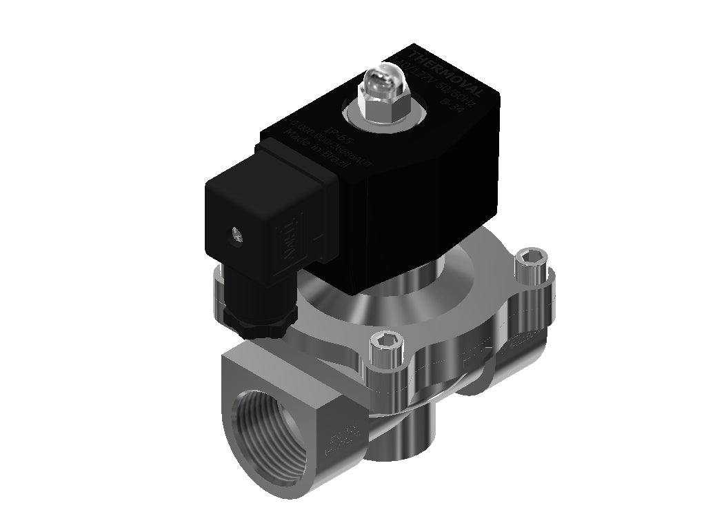 General Use Solenoid Valve, 2way, Normally Closed, 1" NPT, Stainless Steel, 24VDC